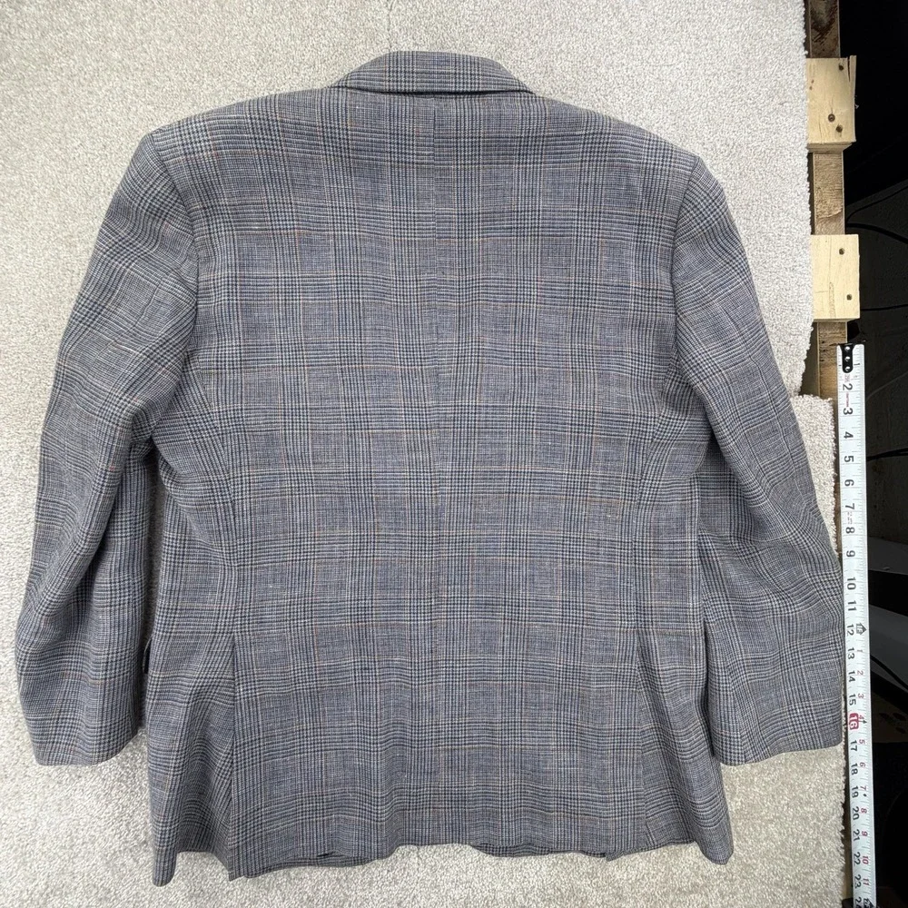 Brooks Brothers 1818 Madison Fit‎ Blazer Jacket Silk/Wool Houndstooth Size 42s